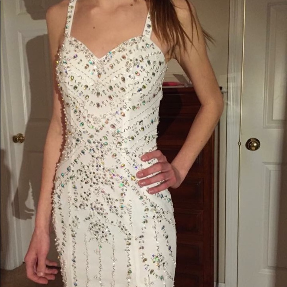 WHITE PROM DRESS